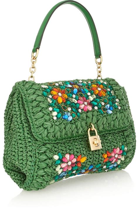 dolce gabbana raffia bag|net a porter dolce and gabbana.